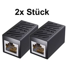 2x RJ45 Verbinder Kupplung Adapter Verlänger...