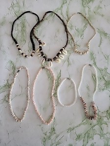 Vintage Puka shell necklaces and bracelet 