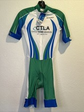 NEW ZBikewear Cycling Jersey One Piece TRI-Suit MENS SMALL Stretch Padded