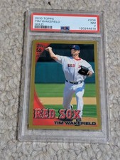 2010 Topps Gold Tim Wakefield 208 PSA 7 NM Pop 1 0279/2010 2004 World Series Sox