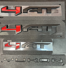 4pcs Matte Black Red Door Tailgate At4 Yukon Emblem 2021 Gmc Yukon Yukon Xl 4pcs Matte Black Red Door Tailgate At4 Yukon Emblem 2021 Gmc Yukon Yukon Xl