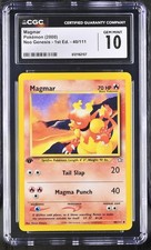 CGC 10 GEM MINT Magmar Neo Genesis 1st Edition 40/111 Pokemon Card