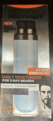 LOREAL MEN EXPERT HYDRA ENERGETIC DAILY MOISTURIZER For 3 Day Beards 1.7 fl oz