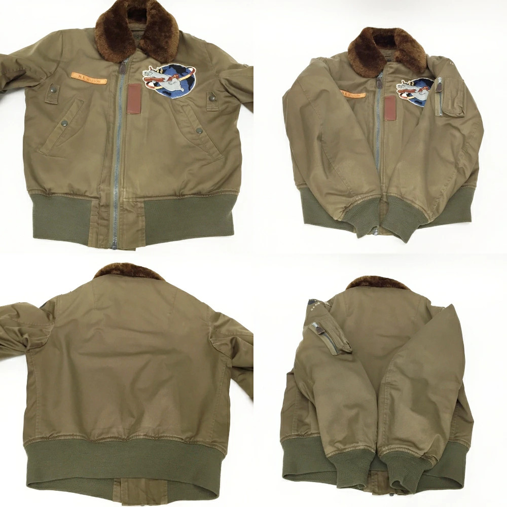 BUZZ RICKSON S TYPE B 15B Flight Jacket M13295 Size 40 Color Khaki Used 128 Amer