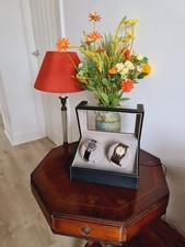 Orologio Avvolgitore Pelle Nero Doppio Controllo Timer Bidirezionale Foderato Elettrico 