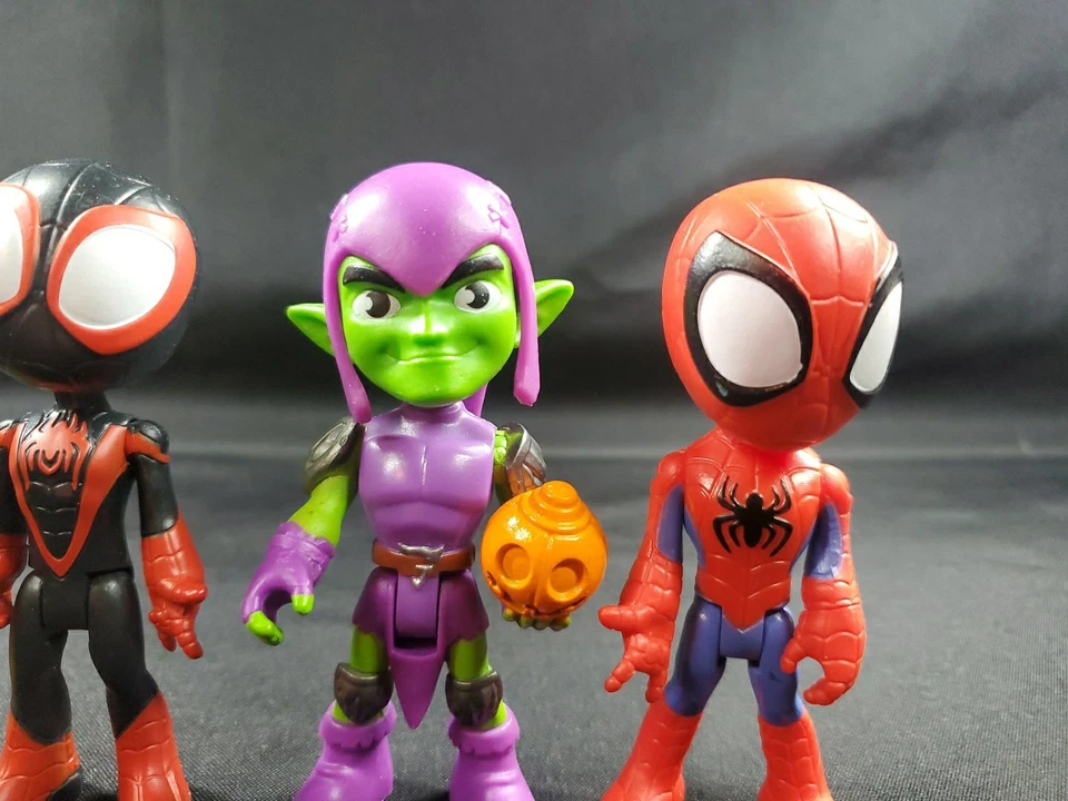 "Lote de figuras de acción de 4"" de Marvel Spidey and His Amazing Friends Goblin Doc Ock millas" Foto 3 de 4