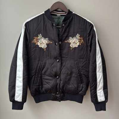 Coach 1941 Women's Reversible Goose Down Bomber Puffer Jacket Wool 4 Italy NWOT
