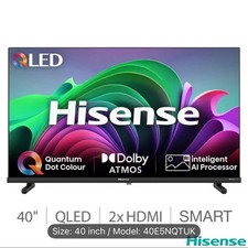 Hisense Smart TV 40E5NQTUK 40" Ultra HD HDR QLED Full HD