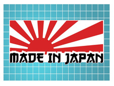 Made In Japan Rising Sun Jdm Logo All Weather Vinyl Stickerdecal Multiple Sizes