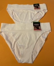 NEW 2 PAIRS MAIDENFORM WHITE SEAMLESS BIKINI PANTIES / Large / Size 7 / 26