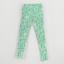 LuLaRoe Teal Green Floral Leggings Soft Multi-Color Stretchy