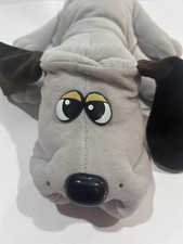 Pound Puppies Gray Dog Plush 19 Brown Ears Stuffed Animal Vintage Style