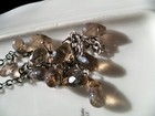 Vintage chain necklace princess art deco y2k Sterling pendant quartz tear used — photo 6