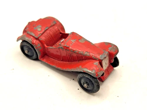 VINTAGE DINKY TOYS 35c MG Sports Car RED 1946-48 Meccano Diecast Model RARE #1