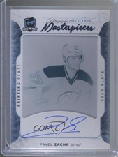 2016 Trilogy The Cup Masterpieces Printing Plate Cyan Framed 1/1 Pavel Zacha 0c3