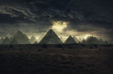 Landscape photoshopped desert surreal fantasy art Custom Gaming Mat Desk