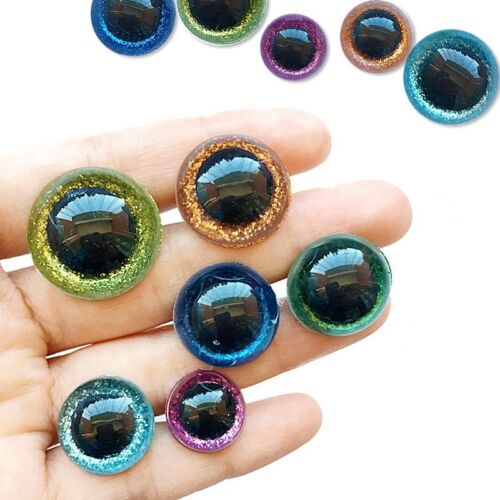 20pcs Glitter Plush Plastic Safety Eyes Toy Doll Animal Sewing Accessories Toys - Picture 1 of 30