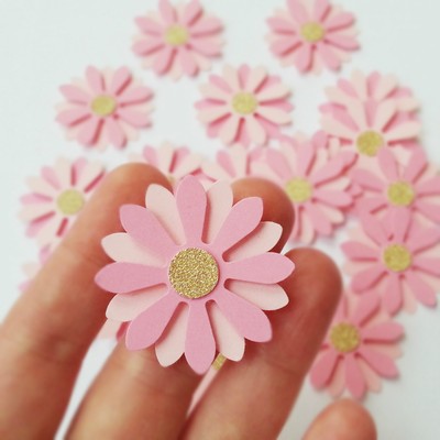 Princess Party Table Decorations 20 X Daisy Pink And Gold 3d