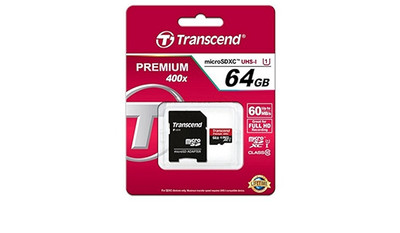 Transcend Speicherkarte Microsdxc Aus 64 GB mit Adapter, Klasse 10 U1