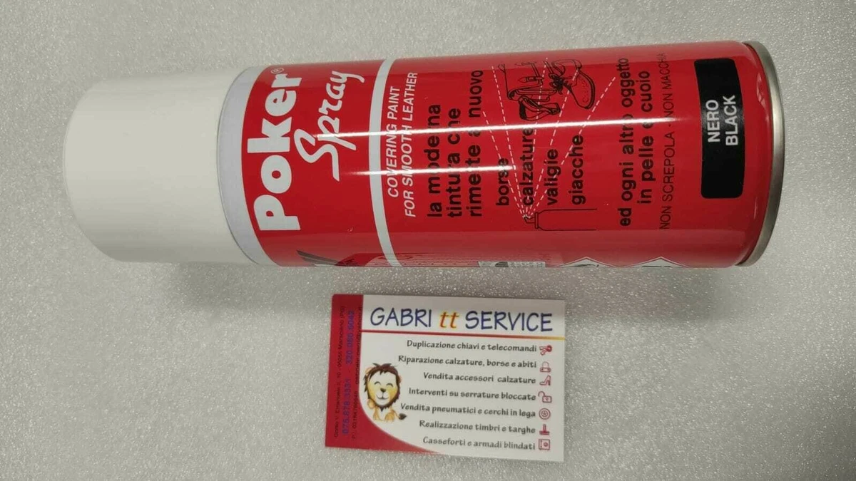 POKER SPRAY 400 ml. NERO BLACK NOIR VERNICE VOLANTI AUTO TINTURA