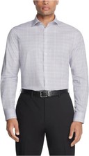 Calvin Klein Men's Slim Fit Herringbone Dress Shirt, Purple Multi, M - 15 32/33