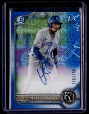 2022 Bowman Chrome Herard Gonzalez Auto 119/150 Kansas City Royals #CPA-HG Blue