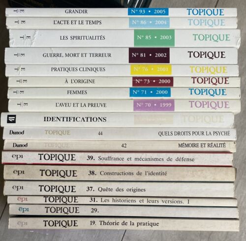 Topique, revue Freudienne lot de 18 numéros (psychologie, sociologie) 1977-2005 - Bild 1 von 6