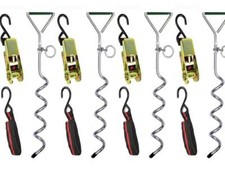 Grande Polytunnel Poly Tunnel Storm Tie Down Kit Cinghia di Ancoraggio Piolo Gazebo Tendone 