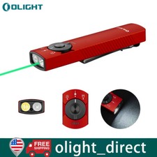 Olight Arkfeld Pro Flat EDC Flashlight with LED, UV and Laser Battery IPX7 Red