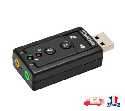 Cables USB GENERIQUE VSHOP® Adaptateur Audio USB Externe Carte Son Stéréo Avec 3. 5 Mm Jack, Casque Et Micro 7. 1 Son Canal Pour Windows, Mac, Linux, PC, Ordinateurs - Foto 5