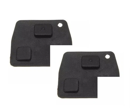 2 x 2 Button Rubber Pad Key Fob for Toyota Avensis Corolla Prius Rav4 Yaris NEW