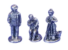 Lot of 3 HO Scale Detailed Metal Rural People Figures
