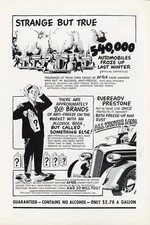 1936 Eveready Preston Antifreeze Vintage Ad Alcohol Free 540,000 Cars Froze Up