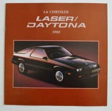 CHRYSLER LASER DAYTONA 1985 dealer brochure catalog - French - Canada