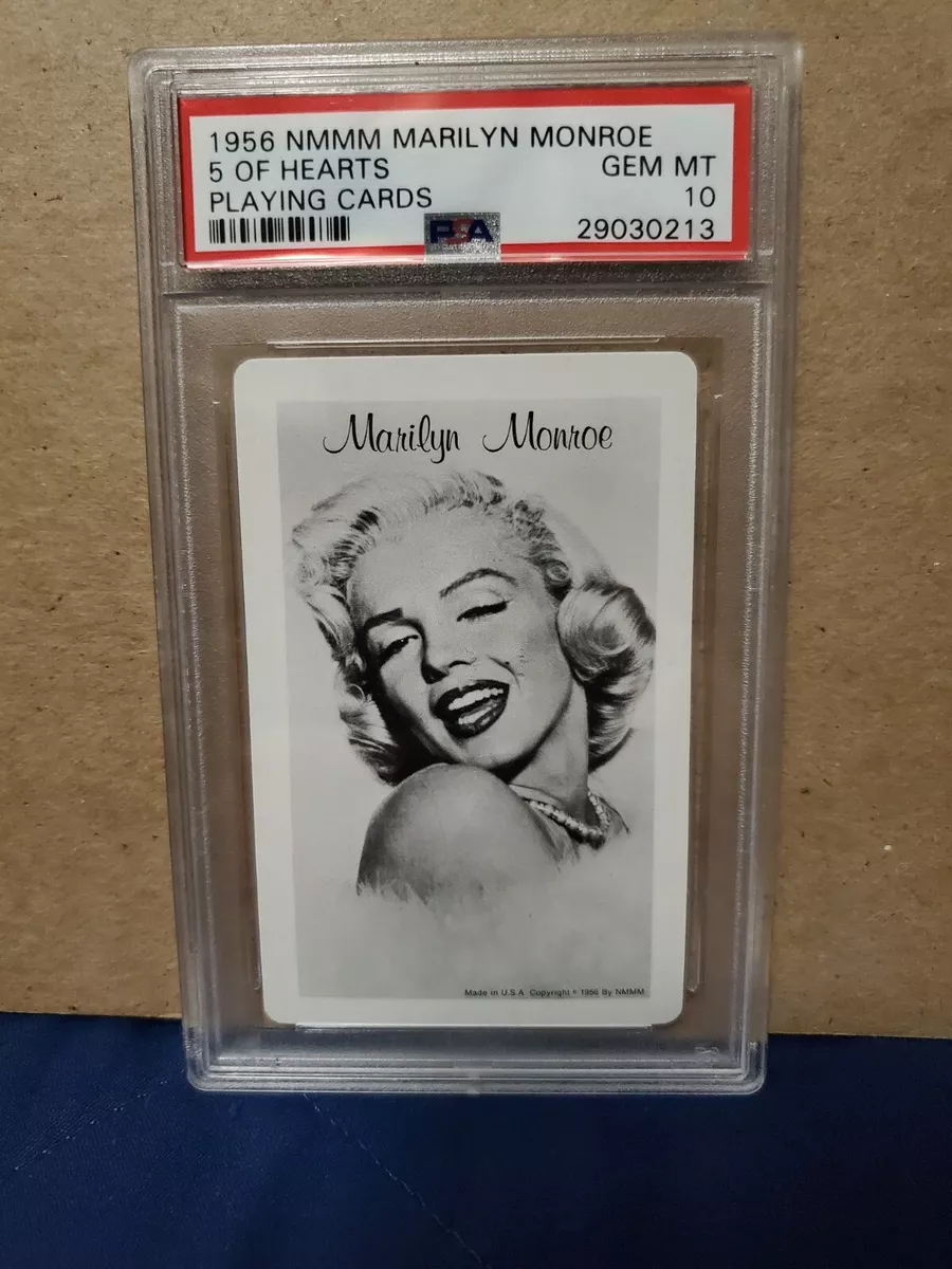 1956 NMMM Marilyn Monroe Playing Cards 5 of Hearts POP 2 PSA 10 Gem Mint