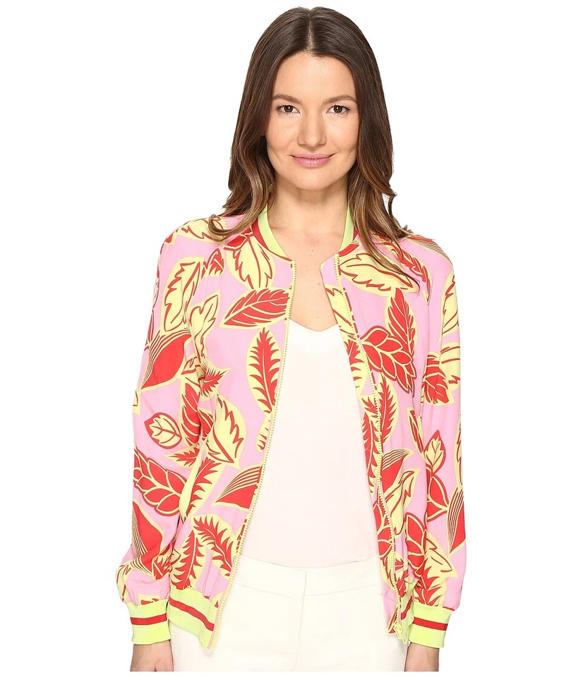 Abrigo para mujer Boutique Moschino L30709 rosa tropical bomber talla 42 Foto 4 de 4