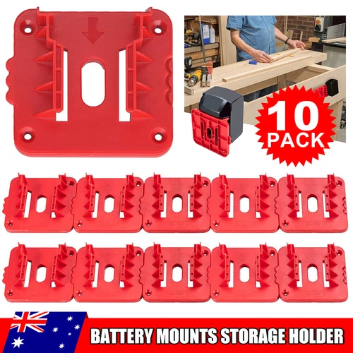 1/10pcs Battery Holder Mounts Storage Rack For Milwaukee M18 18V Battery Tools