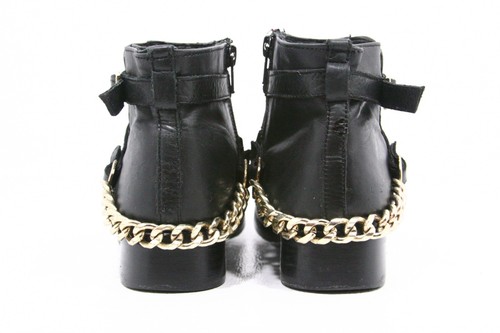 Steve Madden Ringoo Black Leather Harness Chains Ankle Boots 6 M Medium - Picture 11 of 12