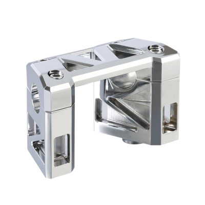 Chrome 1'' Handlebar Clamp Riser Fit For Harley Dyna Fat Bob Low Rider 2006-17