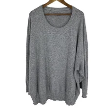 Torrid Relaxed Fit Super Soft Plush Drop Shoulder Smocked Hem Sweatshirt Sz 5X