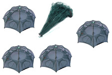 Kit 4 Nasse Trappole Rete 8 Ingressi Cattura Pesci Granchi Gamberi Seppie