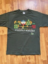 Vintage 1999 Comedy Central Southpark Cartman Stockpile Munchies Shirt Sz Large