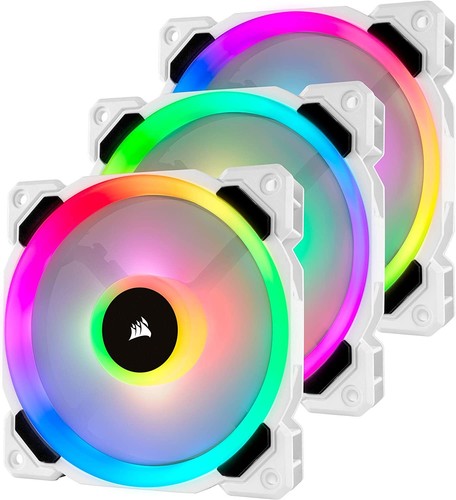 Corsair LL Series LL120 Dual Light Loop RGB LED PWM Fan 3 Fan Pack 120x120x25mm - Afbeelding 3 van 12