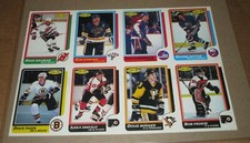 1986-87 OPC HOCKEY UNCUT SHEET OF 8 DALE HAWERCHUK DUANE SUTTER ROB RAMAGE