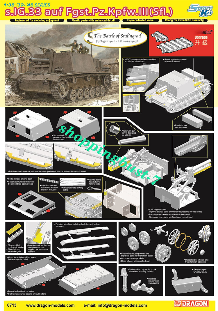 DRAGON 1/35 6713 WWII German s.I.G.33 auf Fgst.Pz.Kpfw.III