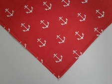 Buster Brown Red Nautical Dog Bandanas, L