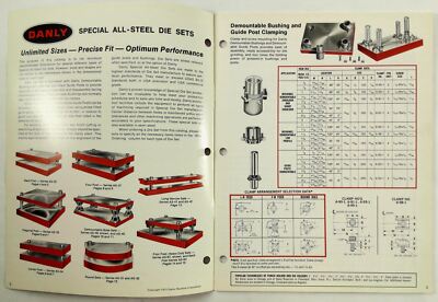 1978 Vintage DANLY SPECIAL ALL STEEL Die Sets Catalog | eBay