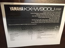 Owners manual operating instructions for Yamaha KX-W900U Twin Cassette Deck