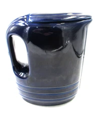 Vintage Cobalt Blue Pitcher Hall China Company Westinghouse USA