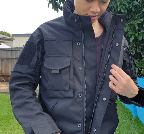 Mens Jacket Waterproof Windproof Multi Pocket Military Coat Workwear Overcoats - Picture 7 of 17
